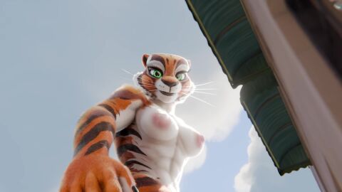 16:9 3d 3d_(artwork) 3d_animation animated anthro anus ass breasts building canadian1579 car city destruction digital_media_(artwork) emmieroo_(va) felid female fur genitals hi_res huge_filesize long_playtime looking_at_viewer macro mammal muscular muscular_female nipples nude outside pantherine picti_(modeler) sitting_on_vehicle size_difference smile solo sound tagme tammy_(canadian1579) tiger vehicle vehicle_destruction video widescreen
