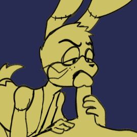 animated anthro duo glitchtrap human male male/male mammal plain_background renarfy william_afton