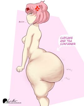 1girls accessory anger_vein artist_name ass bangs big_ass big_butt blush bottom_heavy breasts bubble_butt butt completely_nude completely_nude_female cross-popping_vein dat_ass doki_doki_literature_club english_text evil_container female female_only hair_accessory hair_ornament hair_ribbon hairclip huge_ass huge_butt large_ass lewddoodler light-skinned_female light_skin looking_back medium_breasts naked naked_female natsuki_(doki_doki_literature_club) nude nude_female onomatopoeia pink_eyes pink_hair portrait pout pouting short_hair sideboob small_breasts solo solo_female standing swept_bangs text thick thick_ass thick_thighs three-quarter_portrait tsundere twintails twintails_(hairstyle) viewed_from_side wobble