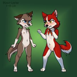 2girls aged_down aleu_(balto) angry angry_face anthro anthro_female anthro_only anthrofied balto_(film) balto_(series) blaze-lupine blue_eyes blush breasts brown_eyes canid canine canis completely_nude cub domestic_dog eyebrows eyelashes female female_cub female_only flat_chest fur furry furry_female furry_only grey_fur grey_hair high_resolution husky jenna_(balto) looking_at_another mother_and_daughter nipples nude pussy ready_for_sex red_fur red_hair small_breasts tagme thick_thighs thighs universal_pictures universal_studios wolf wolf_girl young young_anthro young_female