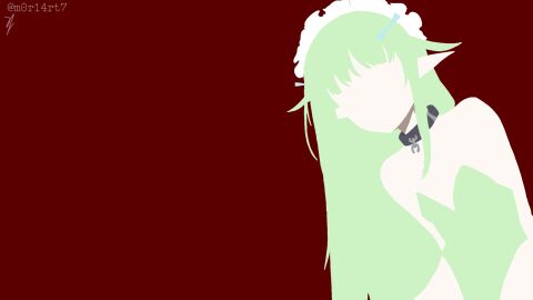 2d 2d_(artwork) alternate_version_at_source alternate_version_available artist_signature black_souls black_souls_2 blue_ribbon broken_chain broken_restraints caohimde_deirdre collar fairy female flat_chest game_cg ghilan'nain_(game) green_hair leaf_(black_souls) leotard lineless lineless_art m0r14rt7 maid_headdress mother_of_beasts_(game) official_art petite_body restraints saya_no_uta saya_no_uta_reference slave_collar white_skin wingless_fairy