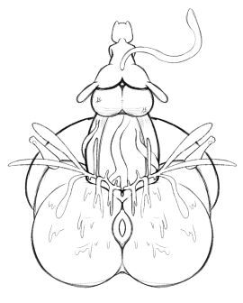 anthro anus ass balls big_balls big_butt big_penis bodily_fluids cum cum_in_pussy cum_inside cumflated_belly cumflation domestic_cat duo felid feline felis female gatofashado generation_1_pokemon genital_fluids genitals hi_res huge_butt huge_cock hyper hyper_cumflation hyper_penis inflation legendary_pokemon male male/female mammal mew monochrome nintendo penetration penis pokemon pokemon_(species) pussy small_but_hung vaginal_penetration vein veiny_penis