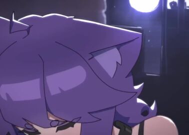 1girls animal_ears animated bare_shoulders cat_ears choker close-up commentary english_commentary fangs female full_moon implied_ejaculation implied_fellatio implied_oral looking_at_viewer looping_animation messy_hair moon night night_sky open_mouth original paid_reward_available purple_eyes purple_hair raddles radraddles saliva saliva_trail sky solo sound tagme tongue tongue_out video virtual_youtuber