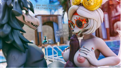 3d alternate_species anthro big_breasts black_body bodily_fluids bone breast_play breasts digital_media_(artwork) duo fellatio female furrification genitals hair hand_on_breast hi_res licking licking_penis mal0 male male/female malo nipples nude open_mouth oral paizuri penile penis penis_lick penis_licking pers0nmag purah purah_(mayosplash) scp-1471 scp-1471-a scp-1471-a_(da.nilkaz) scp_foundation sex skull skull_head tail tears_of_the_kingdom the_legend_of_zelda titfuck titjob