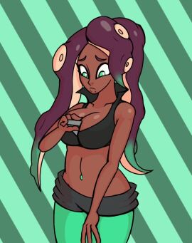 animated big_breasts black_woman black_women breasts breasts_too_big dark-skinned_female dark_skin goomenstien inconvenient_boobs inconvenient_breasts looking_at_breasts looking_at_own_breasts looking_down looking_down_at_breasts looking_down_at_self marina_(splatoon) pinedupjay splatoon splatoon_2 strained_zipper struggling struggling_to_fit tagme tight_fit tight_fitting_clothing too_small_clothes undersized_clothes undersized_clothing video wardrobe_malfunction zipper zipper_malfunction zipper_wont_zip zipping zipping_up