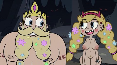 1boy :d beard blonde_hair blonde_pubic_hair blue_eyes blush_stickers bracelet braid breasts breasts_apart cave cleft_of_venus completely_nude crown edit facial_hair fake_horns father_and_daughter female female_pubic_hair flower hairband heart_tattoo horned_headwear horns jewelry large_breasts long_hair looking_at_another male moustache navel nipples nude nudist open_mouth pubic_hair pussy river_johansen screenshot_edit sharp_teeth smile spikes star_butterfly star_vs_the_forces_of_evil steca straight tattoo teeth thelazyart twin_braids twintails