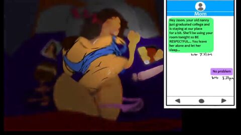 2d 2d_animation dark-skinned_male light-skinned_female sleep_molestation sleeping sound tagme video