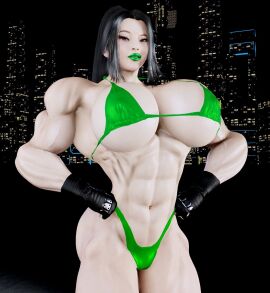 1girls 3d abs ass athletic athletic_female big_ass big_breasts bottom_heavy breasts caption chest curvaceous curvy curvy_figure deltoids digital_media_(artwork) eight_pack english_text enhanced_breasts female female_focus fingerless_gloves fit fit_female flexing green_bikini green_theme hips huge_ass huge_boobs huge_breasts human large_ass large_breasts legs light-skinned_female light_skin mature mature_female muscular muscular_arms muscular_female muscular_shoulders original original_character round_ass round_breasts serratus_anterior sevenarts slim_waist smug smug_face soo_pak thesevenartsx thick thick_hips thick_legs thick_thighs thighs toned toned_body toned_female top_heavy upper_body upper_body_only voluptuous voluptuous_female waist wide_hips wide_shoulders