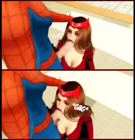 1boy 1girls ass athletic athletic_female athletic_male avengers big_ass big_breasts blowjob bottom_heavy breasts bust busty censored chest comic curvy digital_media_(artwork) fellatio female female_focus fit fit_female fit_male hero heroine hips hourglass_figure huge_ass huge_breasts human large_ass large_breasts legs light-skinned_female light-skinned_male light_skin lips male male/female marvel marvel_comics mature mature_female milf mother mutant_(marvel) oral oral_sex outercourse peter_parker pof3445 scarlet_witch slim_waist sorceress spider-man spider-man_(series) story straight superhero superheroine thick thick_hips thick_legs thick_thighs thighs top_heavy voluptuous waist wanda_maximoff wide_hips witch