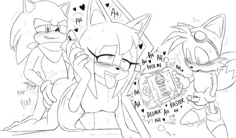 ambiguous_penetration blush calling cuck cuckold device dialogue excito female fox fox_ears fox_girl fur goggles hand_on_ass hand_on_hip handle heart heart_symbol hedgehog hedgehog_humanoid interspecies onomatopoeia penis phone phone_call plap plap_(sound) sketch small_penis sonic_(boom) sonic_(series) sonic_boom sonic_the_hedgehog sonic_the_hedgehog_(series) tails_the_fox tongue tongue_out zooey_the_fox