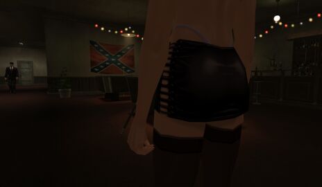 3d ass ass_focus black_clothing hitman hitman_contact_(2004) io-interactive latex miniskirt official_art screenshot video_games white_hair