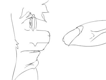 anal anal_sex animated animation blowjob cock femboy furry gay gay_sex glasses goat heart-shaped_pupils horns human_on_anthro kris_(deltarune) male male_only nails nose nyanro93 paws precum ralsei smile tagme text video