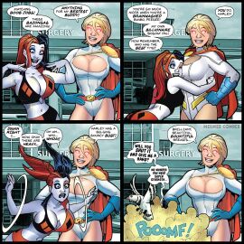 2d 2girls amanda_conner batman_(series) best_friends big_breasts black_hair black_lipstick blonde_hair boob_window brainwashing breast_implants breasts cleavage comedy comic comic_page curvaceous curvy dc dc_comics dyed_hair edit edited edited_official_artwork enhanced_breasts falling female friends funny happy happy_sub happy_trance harleen_quinzel harley_quinn hourglass_figure hug huge_breasts hypnosis implants kara_zor-l karen_starr light-skinned_female light_skin makeup mind_control multicolored_hair multiple_females multiple_girls onomatopoeia pale-skinned_female pale_skin pigtails power_girl red_eyes red_hair revealing_clothes sideboob skimpy slim_waist superheroine superman_(series) text_bubble twintails voluptuous voluptuous_female white_skin
