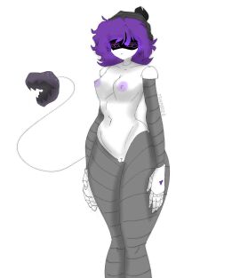 1girls 2d bored_expression breasts female female_only glitch_productions humanoid murder_drones naked naked_female nipples nude nude_female purple_eyes purple_hair pussy robot robot_girl robot_humanoid screen_face small_breasts solo standing tail thick_thighs uzi_(murder_drones) vagina yoink yunariee