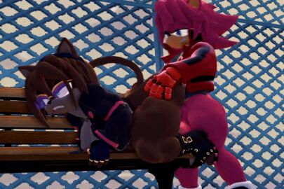 1boy 1futa 3d ace_(blackchaos64) animated anthro blackchaos64 clothed femboy femboy_on_futa futa_penetrated futanari glasses hung_bottom hung_trap intersex intersex/male male male_on_futa male_penetrating penetration penis puma rita_the_puma_(megaswitchsfm) sex sonic_(series) tail