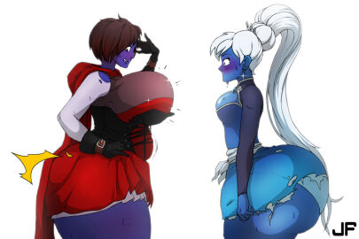 blue_skin breasts female huge_ass huge_breasts juicyflater ruby_rose thick_thighs