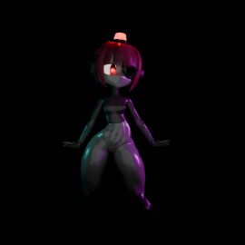 3d breasts dark_room female glowing_eyes grey_body half_naked huge_hips huge_thighs large_hips looking_away mimi_sentry mini_sentry mini_sentry_chan_(zzwz) nervous oiled oiled_body oiled_skin pussy red_eyes red_hair robot robot_girl small_breasts small_mouth small_waist solo solo_female team_fortress_2 thunder_thighs