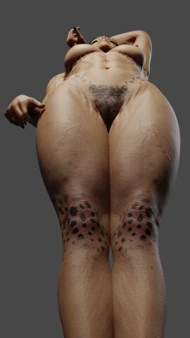 3d 3d_render baldur's_gate_3 female gith githyanki hairy_pussy lae'zel pussy thighs