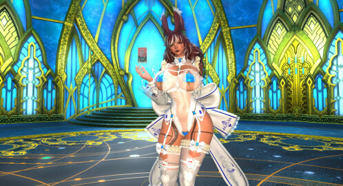 big_ass big_breasts breasts bunny_ears bunny_girl female final_fantasy_xiv gpose_(ffxiv) magic revealing_clothes tarot tarot_card viera warrior_of_light_(ff14) whore_of_light witch