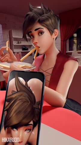 1girls 3d 3d_model 3d_render :>= ass blender blender3d blender_(artwork) blender_(software) blender_cycles blender_eevee cheating cuckold female full_color fully_clothed hikaru3d holding_phone implied_fellatio juxtaposition male male/female naked naked_female oral overwatch overwatch_2 phone photo_comparison render smartphone solo_focus tracer wet