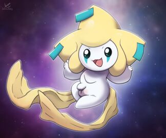 2022 6:5 balls digital_media_(artwork) flaccid generation_3_pokemon genitals happy hi_res humanoid humanoid_genitalia jirachi legendary_pokemon male male_only mammal night nintendo nude open_mouth penis pink_balls pokemon pokemon_(species) sky skyscape small_penis smile solo star white_body zeklullaby