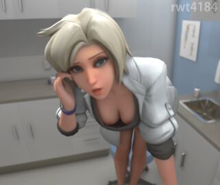 3d blonde_female blonde_hair clinic doctor female mercy overwatch rwt4184 tagme