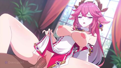 genshin_impact quencyyart sex tagme vaginal_penetration video yae_miko