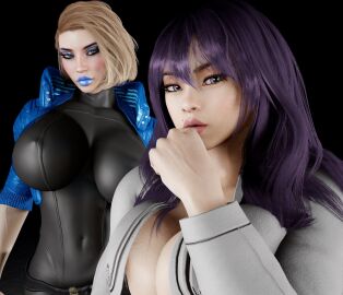 2girls 3d ass big_ass big_breasts breasts bubble_ass bubble_butt bust busty curvaceous curvy curvy_figure enormous_breasts female female_focus gigantic_breasts hips hourglass_figure huge_ass huge_breasts kori_(sevenarts) large_ass large_breasts legs light-skinned_female light_skin lindsey_denton massive_breasts mature mature_female original original_character original_characters purple_hair round_ass sevenarts short_female slim_waist thesevenartsx thick thick_hips thick_legs thick_thighs thighs top_heavy voluptuous voluptuous_female waist