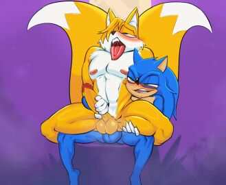 2boys 2d_animation aged_up anal anal_sex animated anthro areola athletic athletic_anthro athletic_male balls balls_slap balls_touching blush bodily_fluids bouncing_balls canid canine canis chair_position clothing digital_media_(artwork) dripping duo erection eulipotyphlan eye_roll feet fingers fox from_behind_position fur gay genital_fluids genitals gloves hair handjob handjob_while_penetrating handwear hedgehog humanoid_genitalia humanoid_penis jackofak kneeling larger_penetrated leaking_precum looking_pleasured male male/male male_only male_penetrated male_penetrating male_penetrating_male mammal nipples nude open_mouth pecs penetration penile penile_penetration penis precum precum_drip sega sex short_playtime simple_background size_difference slap smile sonic_(series) sonic_the_hedgehog sonic_the_hedgehog_(series) spread_legs spreading tails tails_the_fox teeth tongue tongue_out vein veiny_penis