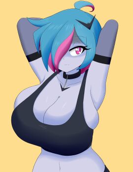 big_breasts breasts cleavage female huge_breasts lucy_(lucyfercomic) mrresistance mrresistance101