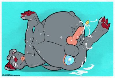 ahe_gao anthro anus ass balls belly big_belly canid canine canis cudacore dalmatian domestic_dog easter easter_egg egg egg_laying eggnant eggs_in_penis ejaculation feet furry genitals hi_res holidays knot looking_pleasured male male_pregnancy mammal navel orgasm outie_navel paws penis pregnancy pregnant pregnant_male stretched_anus tail toes troye urethral_egg_laying