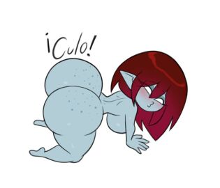 1girls ass ass_clap ass_clapping backboob bending_over bent_over big_ass breasts clapping_ass clapping_buttocks clapping_cheeks female freckles_on_ass huge_ass massive_ass naked_female shakklz spanish_text spunkindx tagme throwing_it_back twerking white_background