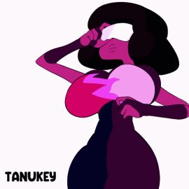 1girls 2d 2d_(artwork) 2d_animation 2d_artwork animated animated_gif artist_logo artist_name artist_signature black_hair breast_grab breast_press breasts breasts_bigger_than_head cartoon cartoon_network female garnet_(steven_universe) gif huge_breasts large_breasts loop milf self_upload simple_background solo steven_universe steven_universe:_the_movie steven_universe_future sunglasses tanukey tease underboob white_background