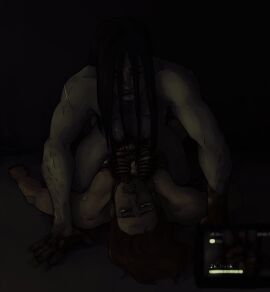 2b_frank 2boys antagonist_(hatred) black_hair camera death exposed_organs filming ginger_hair gore guro hatred_(game) homoerotic male male_death male_only male_ryona necrophilia nude nude_male organs penis postal_(series) postal_dude ribcage rolling_eyes violence