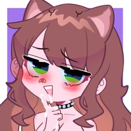 bitch brownhair catgirl deergirl draw drawing egirl evil fanart greeneyes hazbin louoon louoonfanart louoonforesti louoonsaventures lust maso masochist nodress pornsart prostituee prostitute purpledress sperme