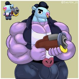 brawl_stars bulge_through_clothing bull_(brawl_stars) cocokun! erection_under_clothes male male_only