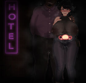 1boy 1girls 3d :d absurd_res absurdres after_sex after_vaginal bad_end big_breasts black_eyes black_hair blush breast_milk breasts bulge bulge_through_clothing cervix cheating cheating_wife cum cum_in_pussy cum_in_uterus cum_inside dark-skinned_male dark_skin erect_nipples erect_nipples_under_clothes erection erection_under_clothes excessive_cum fallopian_tubes fat fat_male female hand_on_another's_shoulder hi_res high_resolution highres hotel komi-san_wa_komyushou_desu komi_shuuko lactation looking_at_viewer male married married_female mature mature_female milf milk neon_lights netorare nipples ntr open_mouth open_smile precum precum_drip precum_through_clothing pussy pussy_juice see-through smile stained_clothes steam steaming_body stray_pubic_hair sweat sweatdrop text trembling uterus vyrus_smith wet wet_clothes x-ray