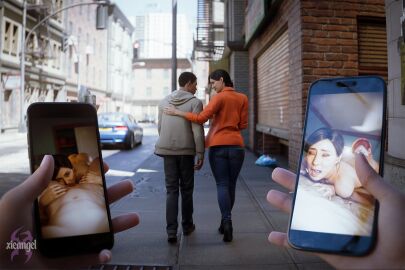 1boy 2girls 3d cellphone cheating cheating_girlfriend cheating_wife completely_naked completely_nude cunnilingus female insomniac_games juxtaposition lesbian male marvel marvel_comics mary_jane_watson mary_jane_watson_(insomniac) mature_female miles_morales miles_morales_(insomniac) milf nude nude_female phone_screen photo_comparison photographic_proof rio_morales rio_morales_(insomniac) ruined_reputation spider-man:_miles_morales_(ps5) spider-man_(miles_morales) spider-man_(ps4) spider-man_(series) spider-man_2_(ps5) xieangel yuri