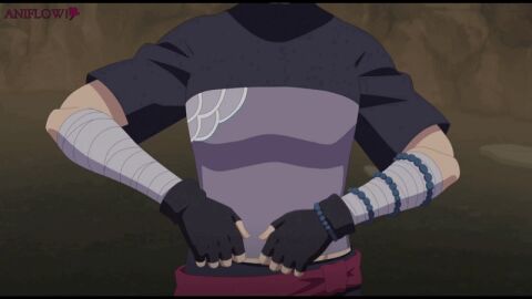 1girls aniflow animated ass ass_focus bra breasts female hidan naruto naruto_shippuden nii_yugito pussy sexy sexy_body undressing yugito_ni