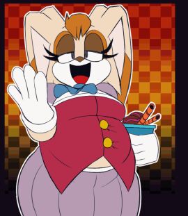 1girls 2d 2d_animation animated anthro belly bra breasts bunny button_pop chubby chubby_female cinnamon_stick cleavage dress eyelashes fat female female_focus female_only furry gif gloves hand_over_mouth ice_cream lagomorph lagomorph_humanoid large_breasts milf mother open_mouth rabbit sega sonic_(series) sonic_the_hedgehog_(series) speedsmygame1 stomach tan_fur thick_thighs thighs vanilla_the_rabbit wardrobe_malfunction weight_gain