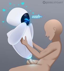 1girls blue_eyes dibujito digital_media_(artwork) disney eve_(wall-e) female genitals hi_res looking_at_viewer machine penetrating penetration pixar pussy robot robot_girl simple_background solo unusual_anatomy unusual_genitalia vaginal_insertion vaginal_penetration vaginal_sex wall-e white_body