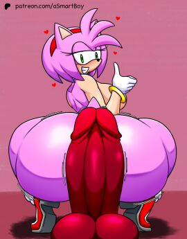 1girls amy_rose anthro asmartboy ass bedroom_eyes big_ass bottom_heavy bubble_ass bubble_butt crouching dildo fat_ass female female_only half-closed_eyes hedgehog huge_ass large_ass looking_at_object looking_back massive_ass nude nude_female png sex_toy smile solo sonic_(series) sonic_the_hedgehog_(series) squatting thick_ass thick_thighs thumbs_up thunder_thighs wide_hips