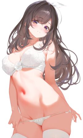 1girls bare_arms bare_belly bare_chest bare_hands bare_hips bare_legs bare_midriff bare_navel bare_shoulders bare_skin bare_thighs bare_torso belly belly_button blush blush_lines blushing_at_viewer blushing_female bra breasts brown-eyed_female brown-haired_female brown_eyebrows brown_eyes brown_hair busty busty_female busty_teenager cleavage collarbone dot_nose embarrassed embarrassed_female eyebrows_visible_through_hair female female_focus female_only fingers frilled_bra frilled_panties frilled_underwear gin00 groin hair_between_eyes hair_ribbon half_naked half_nude head_tilt high_resolution highres hourglass_figure idolmaster idolmaster_shiny_colors lace_bra lace_panties lace_underwear large_breasts lean_figure legs legs_together legwear light-skined_female light-skinned_female light_skin long_hair looking_at_viewer looking_down looking_down_at_viewer naked naked_female navel nude nude_female nudity panties parted_lips pussy ribbon shoulders simple_background slender_body slender_waist slim_female slim_waist solo standing stockings teenage_female teenager thick_thighs thighhighs thighs thin_waist tilted_head tsukioka_kogane underboob underwear upper_body v-line white_background white_bra white_hair_ribbon white_legwear white_panties white_ribbon white_stockings white_thighhighs white_underwear wide_hips