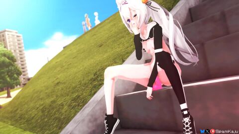 3girls almost_caught ass bells breasts bystander crelly crustle_(pixiv) dildo ellie_minibot exhibitionism exhibitionist filian filian_(vtuber) fingers fingers_in_mouth flat_chest hidden hidden_masturbation indie_virtual_youtuber licking_fingers masturbation moaning nipple_tape outdoors outside pale-skinned_female pants_down pasties petite ponytail public public_exposure public_indecency public_masturbation public_nudity purple_eyes pussy pussy_juice riding riding_dildo secret shoes sitting sky small_breasts sneakers spamkaju stairs streamer sucking_fingers tagme tape unaware undressing vaginal_penetration video virgin virtual_youtuber vtuber wet wet_pussy white_hair yoga_pants