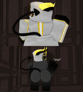 1girls 3d ass back back_view big_ass big_breasts breasts clothed clothed_female clothing demon demon_girl female female_only finger_snap lampshaderr34 nude onomatopoeia robe roblox robloxian snapping_fingers standing tagme thighs undressing