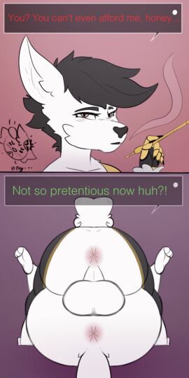 animated anthro anthro_only female furry instant_loss_2koma kingofacesx mating_press original_character pussy vaginal_penetration