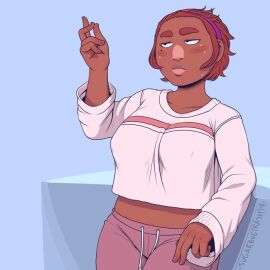 1girls animated breast_expansion breast_growth breast_growth_(enlargement) breasts dark-skinned_female dark_skin female huge_breasts nipples sugarbugtrash