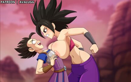 1boy 1girls alternate_version alternate_version_at_source alternate_version_available angry angry_face areolae armor avalewds avalugg_(artist) big_breasts black_eyes blonde_hair breasts breasts_out cabba caulifla clothed clothed_male dragon_ball dragon_ball_super female harem_pants light-skinned_female light-skinned_male light_skin male male/female mountain_background nervous nervous_smile nipples open_mouth pale-skinned_female pale-skinned_male pale_skin partially_clothed partially_clothed_male saiyan saiyan_armor shounen_jump shueisha spiky_hair teeth tongue tube_top tubetop universe_6 wardrobe_malfunction