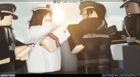 2024 2boys 2girls 3d anchor angry angry_expression angry_face annoyed annoyed_expression antares_imperium ass ass_focus belt belt_buckle biting_lip black_clothing black_hair black_skin blush boat boots brown_hair centaura closed_eyes clothed cloud clouds coat cock cum cum_drip cum_dripping cum_dripping_from_penis cum_on_ass cum_on_clothes cum_shot dark-skinned_male dark_skin dated day daytime dead_ahead_(roblox) discord_tag dress english_text eyebrow eyebrows eyebrows_visible_through_hair female female_focus game_ui hat highheels interracial jacket letterbox letterboxed logo looking_at_viewer made_using_roblox male maya_tau medal medallion medals military military_cap military_clothing military_hat military_jacket military_uniform moosty nervous non-commissioned_officer_(dead_ahead_roblox) officer officer_uniform officer_uniform_(dead_ahead_roblox) on_boat open_mouth outside penis penis_out ponytail pouch pouches presenting_ass red_eyes roblox roblox_game robloxian self_upload ship shoes sock socks stain stained stained_clothes sun sunlight sunrays sunset sweat sweatdrop sweating sweating_profusely taking_off_pants undressing unzipping unzipping_pants watermark white_clothing wink winking