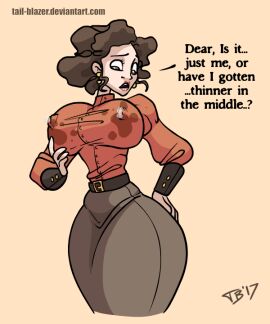 1girls adelaide_(tail-blazer) ass_expansion belt breast_expansion breasts brown-haired_female brown_dress brown_hair brunette-haired_female brunette_female brunette_hair edwardian edwardian_dress edwardian_era female female_only history hourglass_figure hourglass_figured_female lactating lactating_nipples lactating_through_clothing lactation lactation_through_clothes milk milky_breast_milk red_clothing red_shirt shirt solo solo_female tagme tail-blazer thick_hips thick_thighs waist_reduction wet_clothes wet_clothing wide_hips wide_thighs